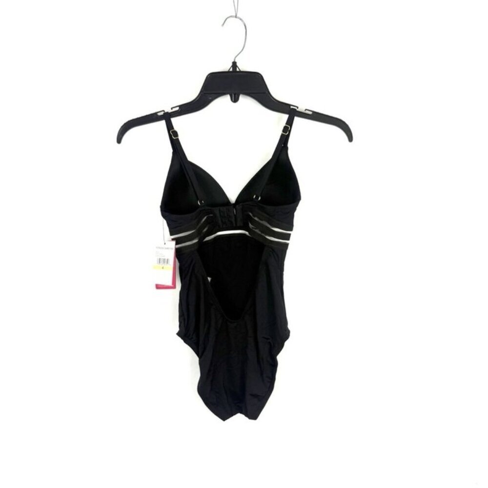Vince Camuto Women’s Black One Piece Swimsuit Size 4 - Picture 2 of 4